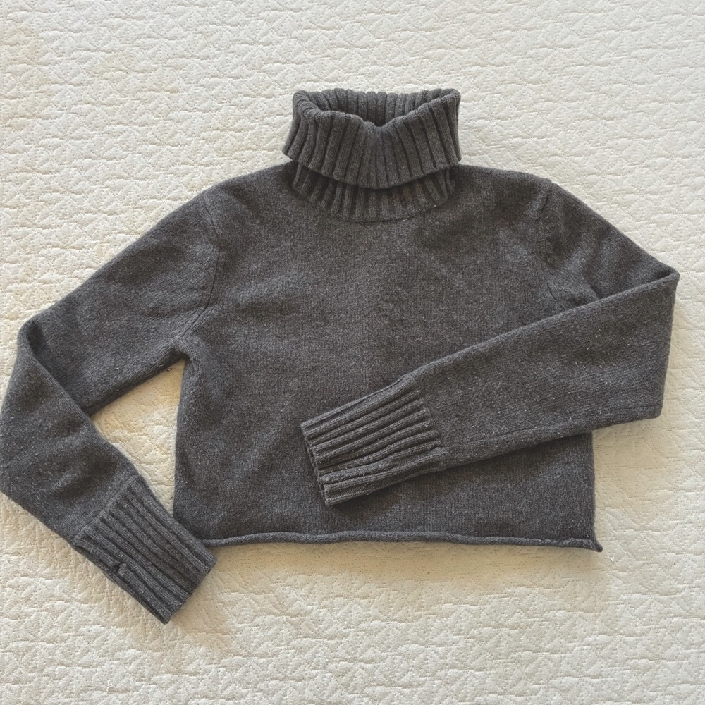 Lauren Ralph Lauren turtle neck cropped sweater, mixed wool